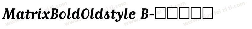 MatrixBoldOldstyle B字体转换